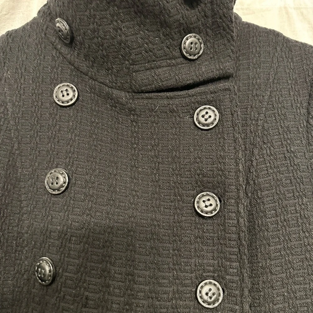 Mackage wool and leather military style coat with bell sleeves - Picture 4 of 15